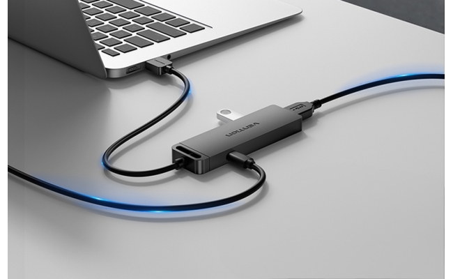 HUB USB Vention CHLBF, porturi: 4 x USB 3.2 gen 1, micro USB (M), conectare...