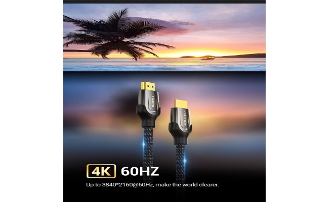 Cablu video Vention VAA-B05-B100, HDMI(T) la HDMI(T), 1m, rezolutie maxima 4K...