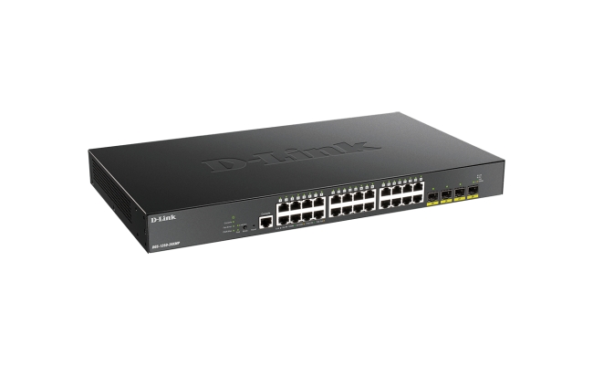 Switch cu 24 porturi D-Link DGS-1250-28XMP, 128 Gbps, 95.25 Mpps, 16.000 MAC,...