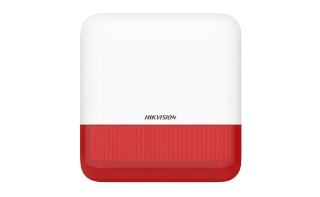 Sirena wireless AX PRO de exterior cu flash, led Rosu, 868Mhz - HIKVISION...