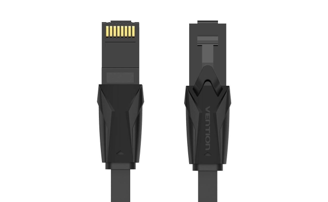 Patch Cord UTP Vention IBABL, Cat. 6, 10m, flat cable, conductor cupru -...