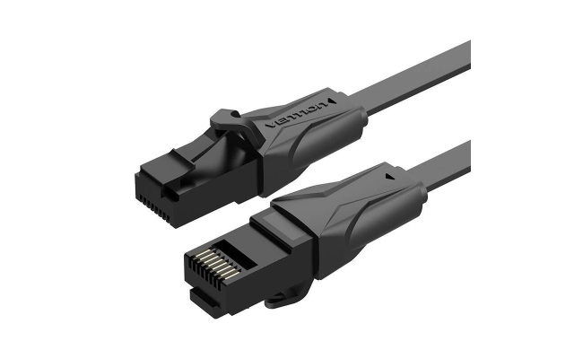 Patch Cord UTP Vention IBABL, Cat. 6, 10m, flat cable, conductor cupru -...