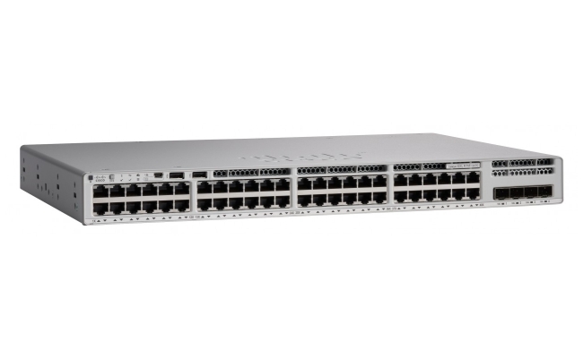 Switch Cisco C9200L-48P-4G-E, 48 porturi, Gigabit Ethernet, PoE, rackabil,...