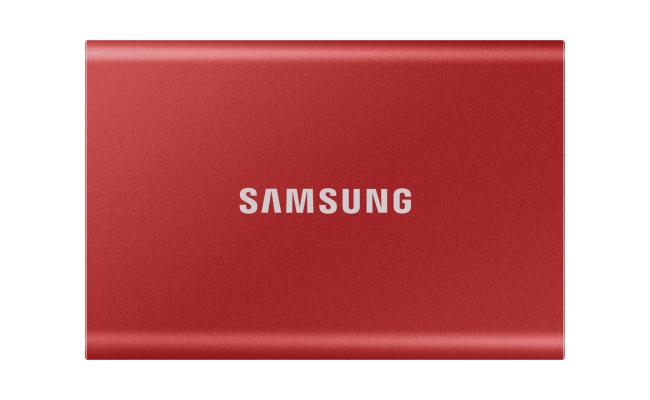 SSD extern Samsung T7 portabil, 500GB, USB 3.2, Metallic Red 54631
