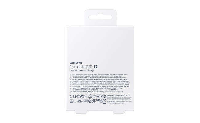 SSD extern Samsung T7 portabil, 500GB, USB 3.2, Metallic Red 54639