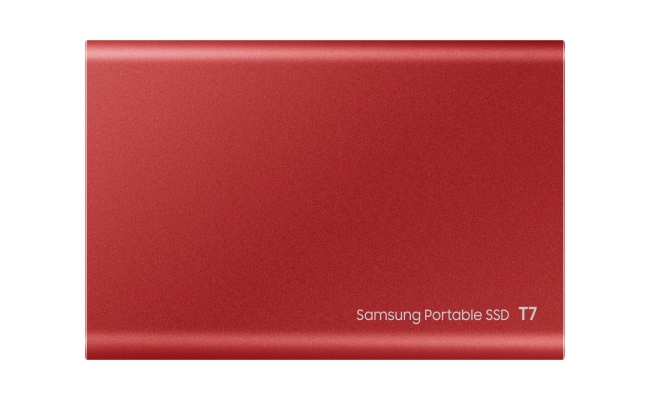 SSD extern Samsung T7 portabil, 500GB, USB 3.2, Metallic Red 54634