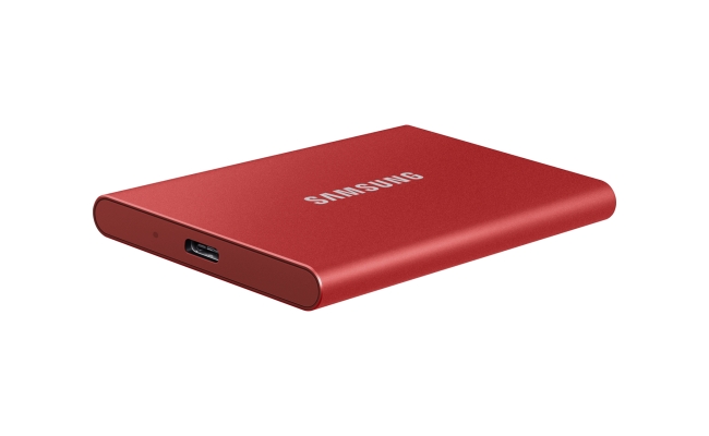 SSD extern Samsung T7 portabil, 500GB, USB 3.2, Metallic Red 54636