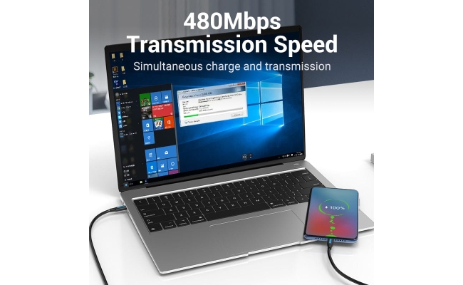 Cablu USB Vention COSBG, USB Type-C (T)  la USB Type-C (T), 1.5m rata...
