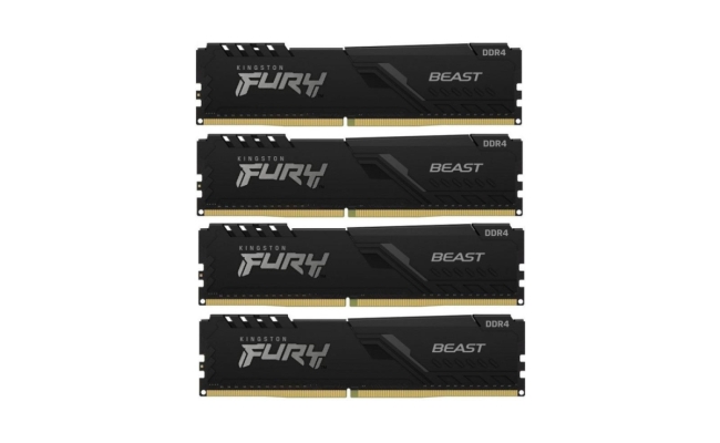 Memorie DDR Kingston Fury Beast DDR4 16 GB, frecventa 2666 MHz, 4 GB x 4...