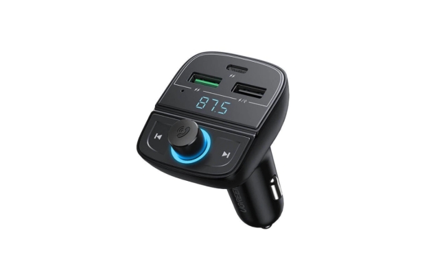 Modulator bluetooth auto FM, Ugreen 80910, 2x USB, Type-C, MicroSD, negru...