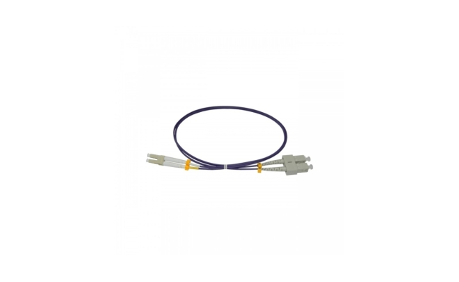 Patch cord fibra optica SC/PC-LC/PC, MM OM4 50/125, manta LSZH 2.0mm, duplex 1m