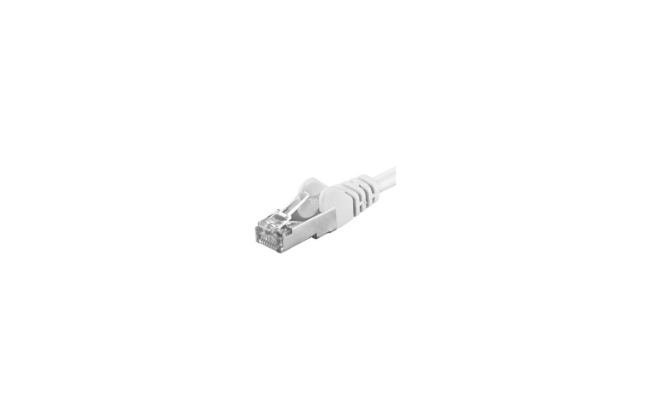 Patch cord SFTP RJ45-RJ45 Cat.6A, 0.5m, alb, SFTP-6A-0.5-W
