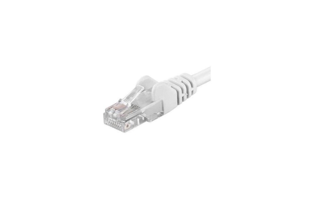 Cablu Patch cord UTP Cat5e RJ45 Alb 0.25m