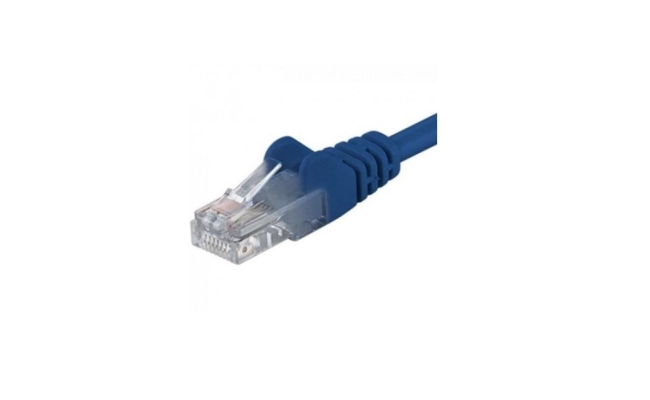 Cablu Patch Cord UTP Cat 5e RJ45 0.25m Albastru