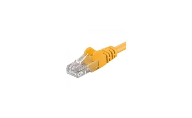 Patchcord UTP RJ45-RJ45 Cat.5e 1m, galben, UTP-5E-1-Y