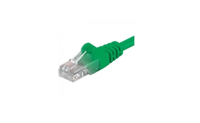 Patchcord UTP RJ45-RJ45 Cat.5e 1m, verde, UTP-5E-1-GN