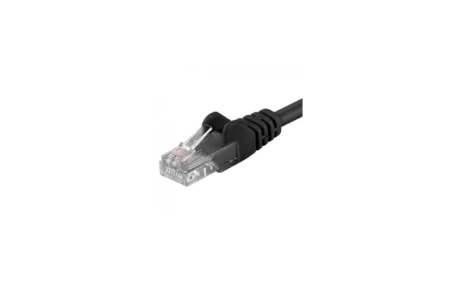 Patchcord UTP RJ45-RJ45 Cat.6, 0.5m, negru, UTP-6-0.5-BK