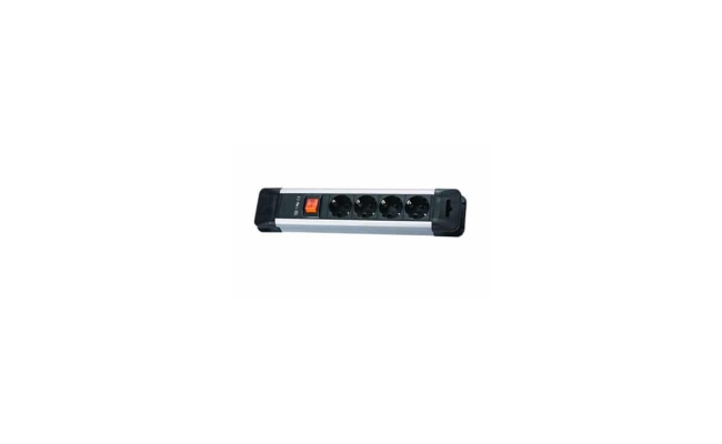Prelungitor Bachmann, Schuko x 4, cablu 2 m, protectie copii, negru /...