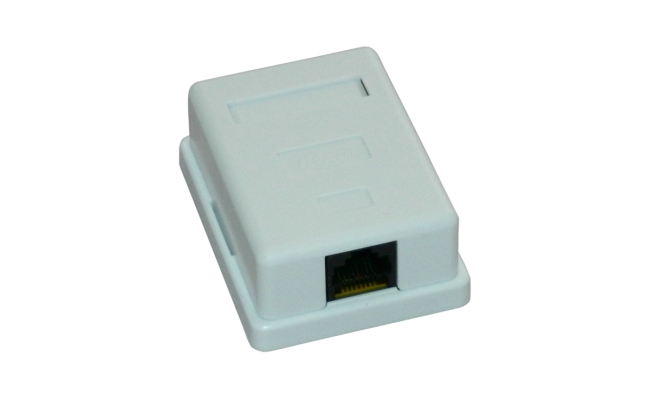 Priza UTP simpla aplicata cat.6 - EMTEX, "EMT-UTP6-1P-PT"