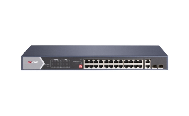 SWITCH. PoE Hikvision, port Gigabit x 20, SFP SFP x 2, carcasa metalica,...