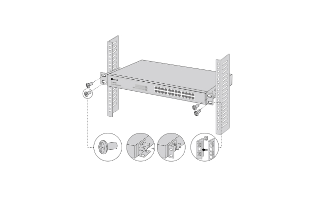 Kit montare switch TP-Link RackMount Kit-19, compatibil cu switch-urile...