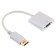 Cablu video GEMBIRD DisplayPort (T) la VGA (M), 10cm, Full HD, Alb,...