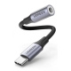 Cablu audio Ugreen, AV161, USB Type-C (T) la 3.5 mm jack (M), 15cm, gri 80154