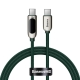 Cablu alimentare si date Baseus CATSK-B06 Display, Fast Charging, 1m, verde