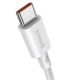 Cablu Baseus CATYS-C02 Superior USB Type-C la USB Type-C 100W, 2m, Alb 20438