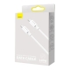 Cablu Baseus CATYS-C02 Superior USB Type-C la USB Type-C 100W, 2m, Alb 20442