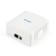 Priza RJ45 Gembird Cat5e pentru FTP cu 2 porturi RJ45 si kit de montare alb...