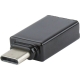Adaptor Gembird USB 2.0 Type-C (T) la USB 2.0 (M), Negru