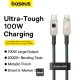 Cablu USB-C Baseus 100W Incarcare Rapida Alb 51421