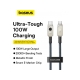 Cablu USB-C Baseus 100W Incarcare Rapida 2m Alb Date 51454