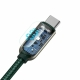 Cablu alimentare si date Baseus CATSK-B06 Display, Fast Charging, 1m, verde...