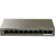 Switch TENDA TEF1110P-8-102W, 2 porturi Gigabit, 8 porturi PoE, argintiu