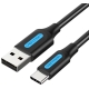 Cablu alimentare si date Vention COKBD, USB 2.0 (T) la USB Type-C (T), 0.5m...