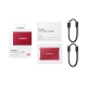 SSD extern Samsung T7 portabil, 500GB, USB 3.2, Metallic Red 54642