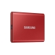SSD extern Samsung T7 portabil, 500GB, USB 3.2, Metallic Red