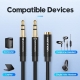 Cablu audio Vention BBTBY, 2 x Jack 3.5mm (T) la Jack 3.5mm (M), 0.3m,...