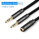 Cablu audio Vention BBTBY, 2 x Jack 3.5mm (T) la Jack 3.5mm (M), 0.3m,...